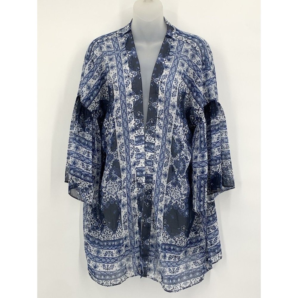 American Eagle Outfitters AEO Cardigan XS/S Blue Boho Bell Sleeves Festival